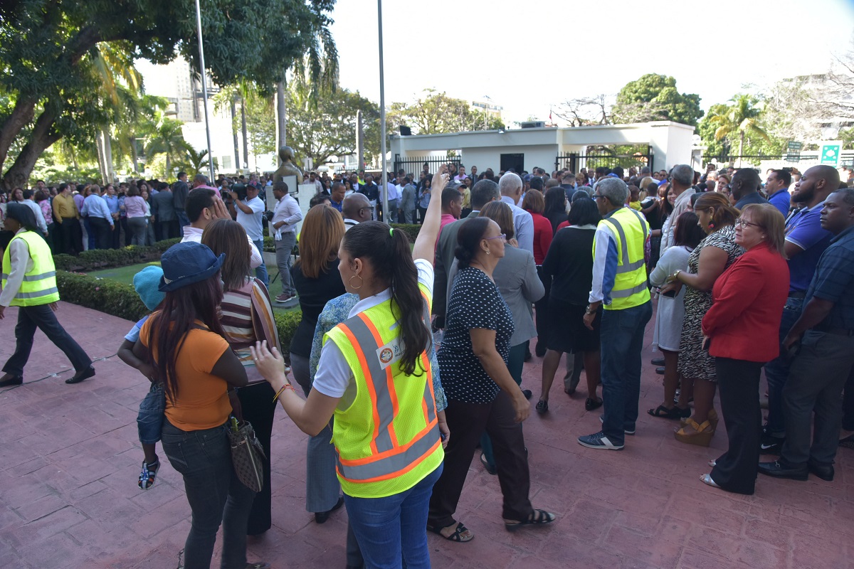  imagen Ministro Pe&ntilde;a Mirabal durante el simulacro 