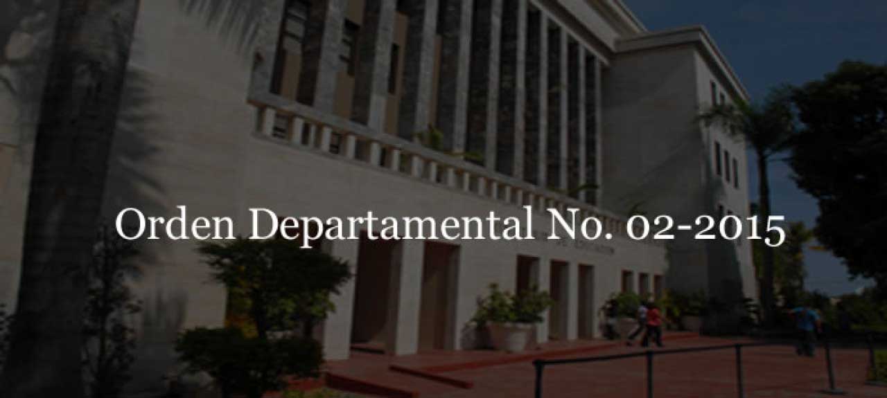  imagen Orden Departamental No. 02-2015 