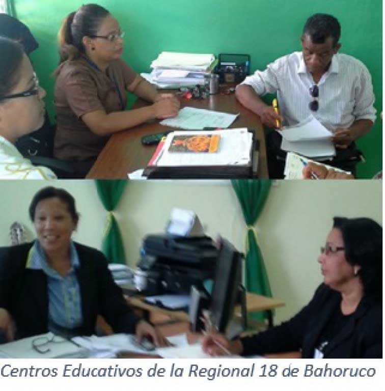  imagen Personal en su visita a Regional 18 Bahoruco. 