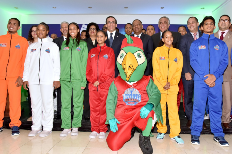  imagen Ministro Andr&eacute;s Navarro encabeza presentaci&oacute;n uniformes, l&iacute;nea gr&aacute;fica, mascota y campa&ntilde;a de publicidad para VIII Juegos Deportivos Nacionales. 